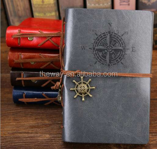 Vintage Leather writing notebook refillable paper diary