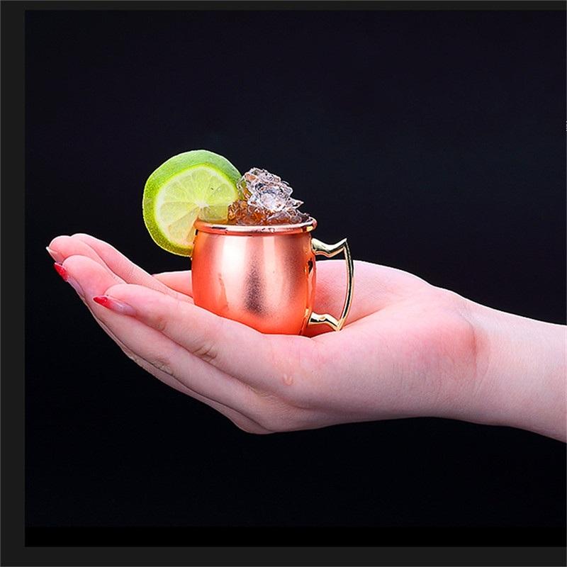 Moscow Mule Barrell Copper Plated Cups Rosegold 60ml Smooth