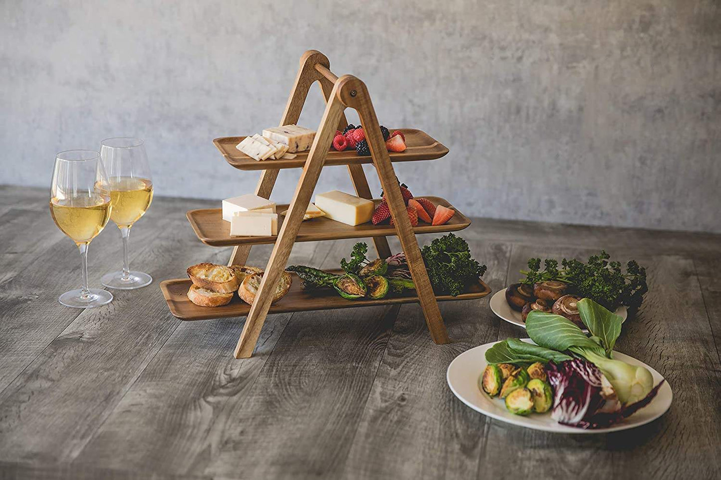 3 Tiered Serving Ladder - Charcuterie Boards - Wood Serving Platters