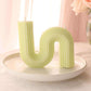 Geometric S Shaped Pillar Soy Candle