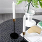 Metal plating/painted candle holder set