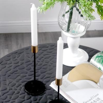 Metal plating/painted candle holder set