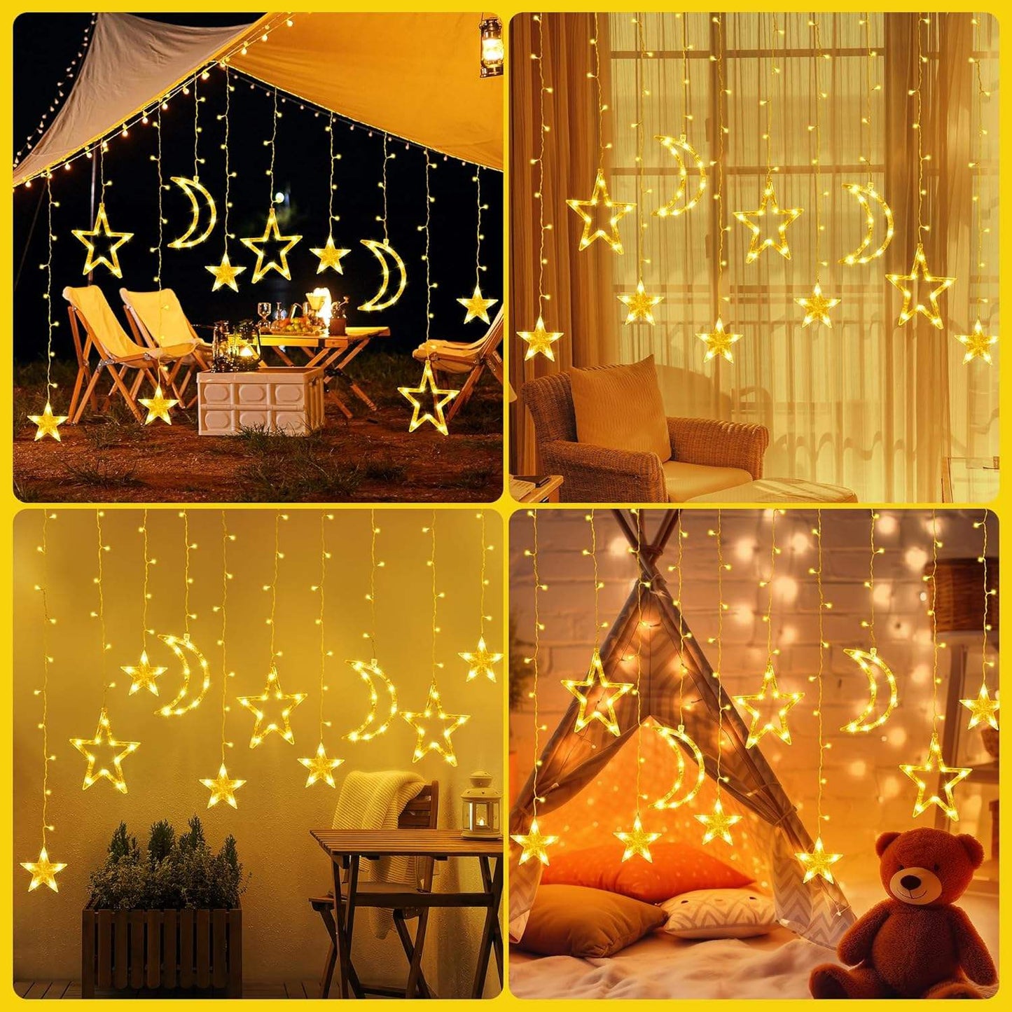 LED moon Star String Lights