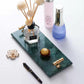Marble tray, Size: 30*12cm, luxury handles, Grey black