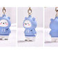 Cartoon cute 3D bear keychain soft rubber bag accessories charms phone charms