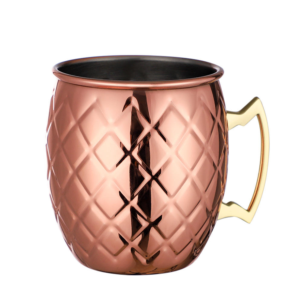 Moscow Mule Rosegold 500ml smooth Barrell Copper Plated Cups