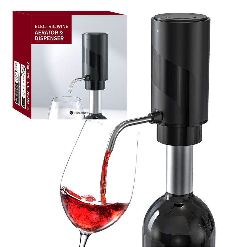 Portable One-Touch Wine Decanter Dispenser Usb Electric Wine Aerator Pourer