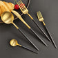 Portugal-Gold & Black Cutlery Set