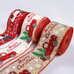 Oem Customized 2.5 " inch Burlap Ribbon Roll Silver Wired Edge Ribbon for Christmas Tree Garland Crafts Ribbon