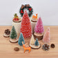 Gold Christmas Tree Sisal Silk Cedar Pine Tree Mini Christmas tree lights 23cm