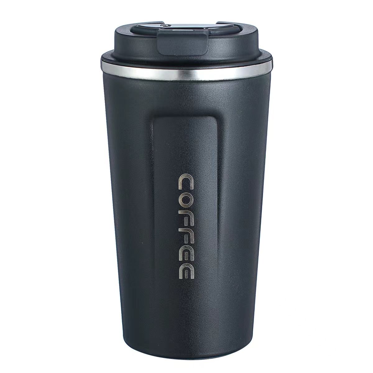 Intelligent temperature display coffee cup 510Ml stainless steel double wall travel office coffee vacuum cup with cover