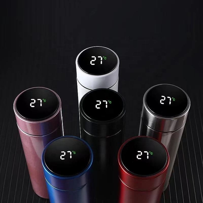 Stainless steel smart water bottle, smart thermos cup with LED temperature display