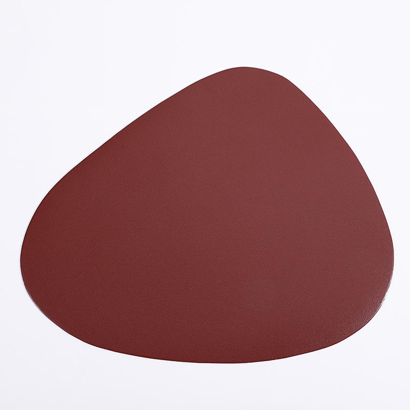 irregular coaster for cups triangle pu leather dining placemat