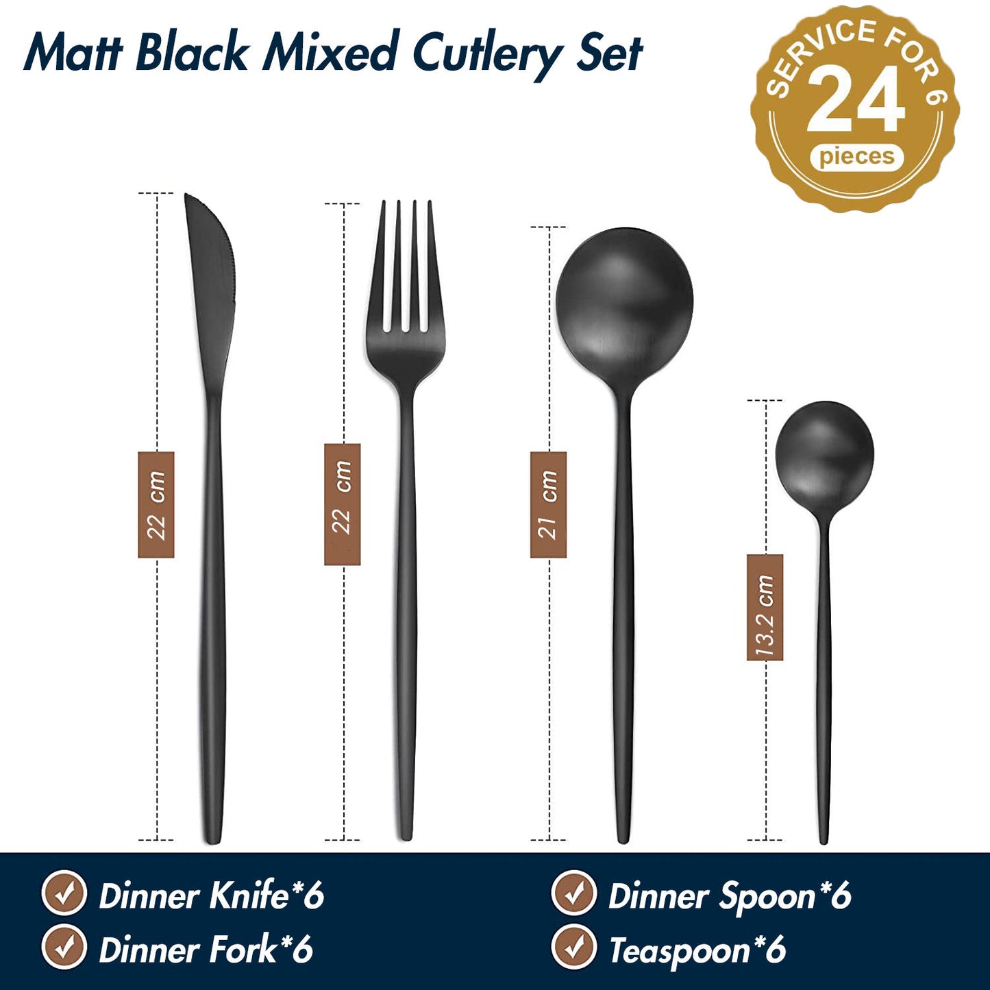 Portugal-Black Cutlery Set