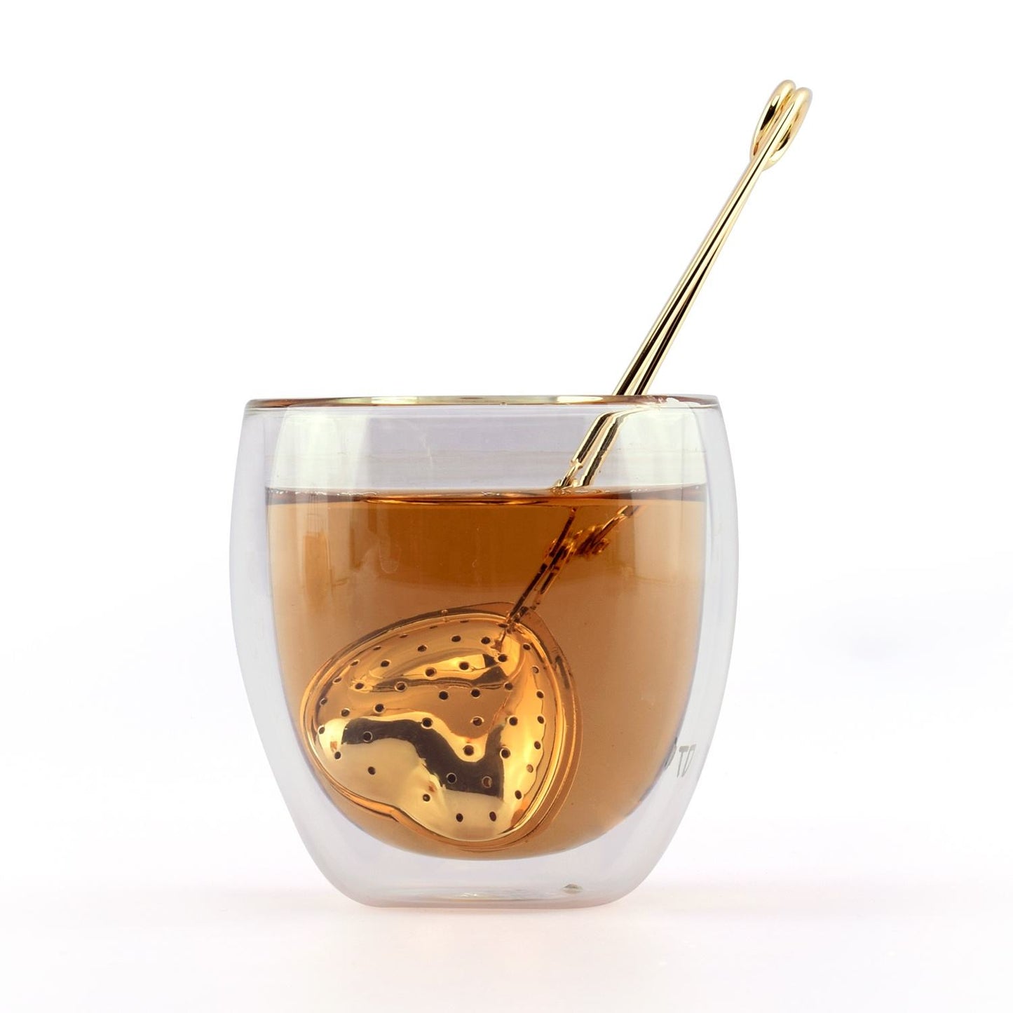 Gold Color Heart Shape Stainless Steel Tea Inufser