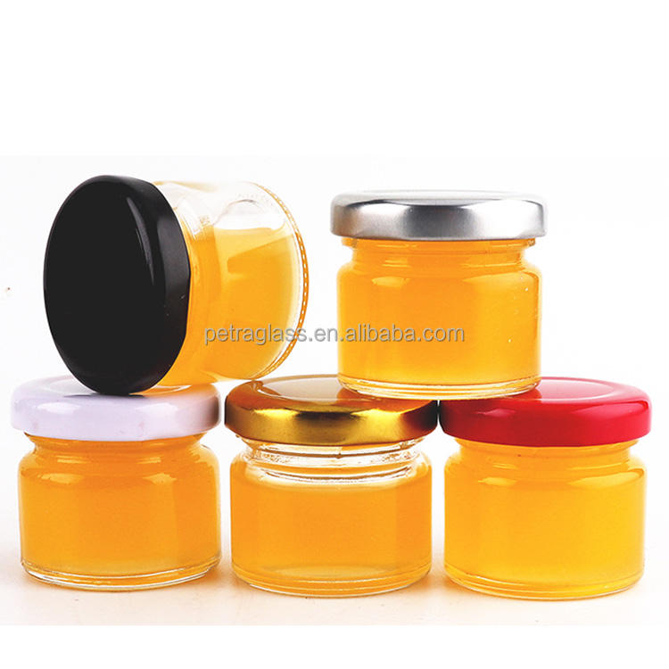 40ml Round Clear Empty Bird's Nest Jam Spice Jelly Bottle Mini Caviar Honey Glass Jars