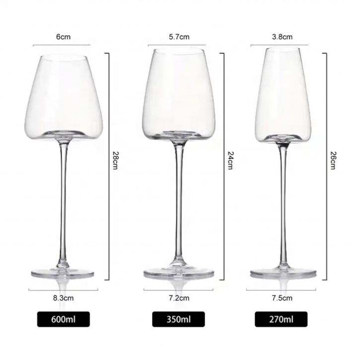 520ml Lead Free Crystal Dimple Wine Glass