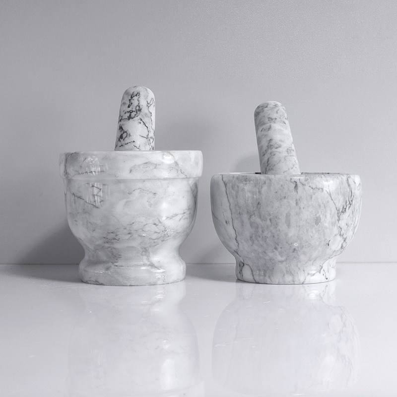 Marble mortor and pestle;
Size: 10.5*10.5*8cm;