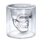 Halloween double walled skull glass 250ml