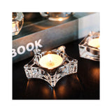 Small square glass candle holder