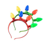 Halloween Christmas Clover Five-pointed Star Bulb Plastic Hairband Glow Light Up Led Headband