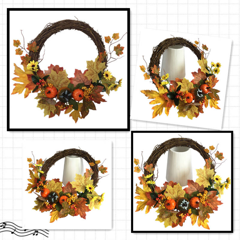 Maple Leaves Fall Wreath?40CM