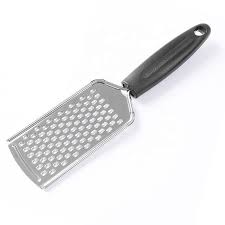 Hand Held Stainless Steel  Cheese Grater with Black Handle