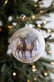 Enchanted Deer Christmas Bauble – Perfect Winter Décor – Elegant Holiday Ornament with Deer Design – Premium Glass Ornament for Christmas Tree – Festive Winter Decoration