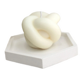 White Knot Soy Candle - Handmade