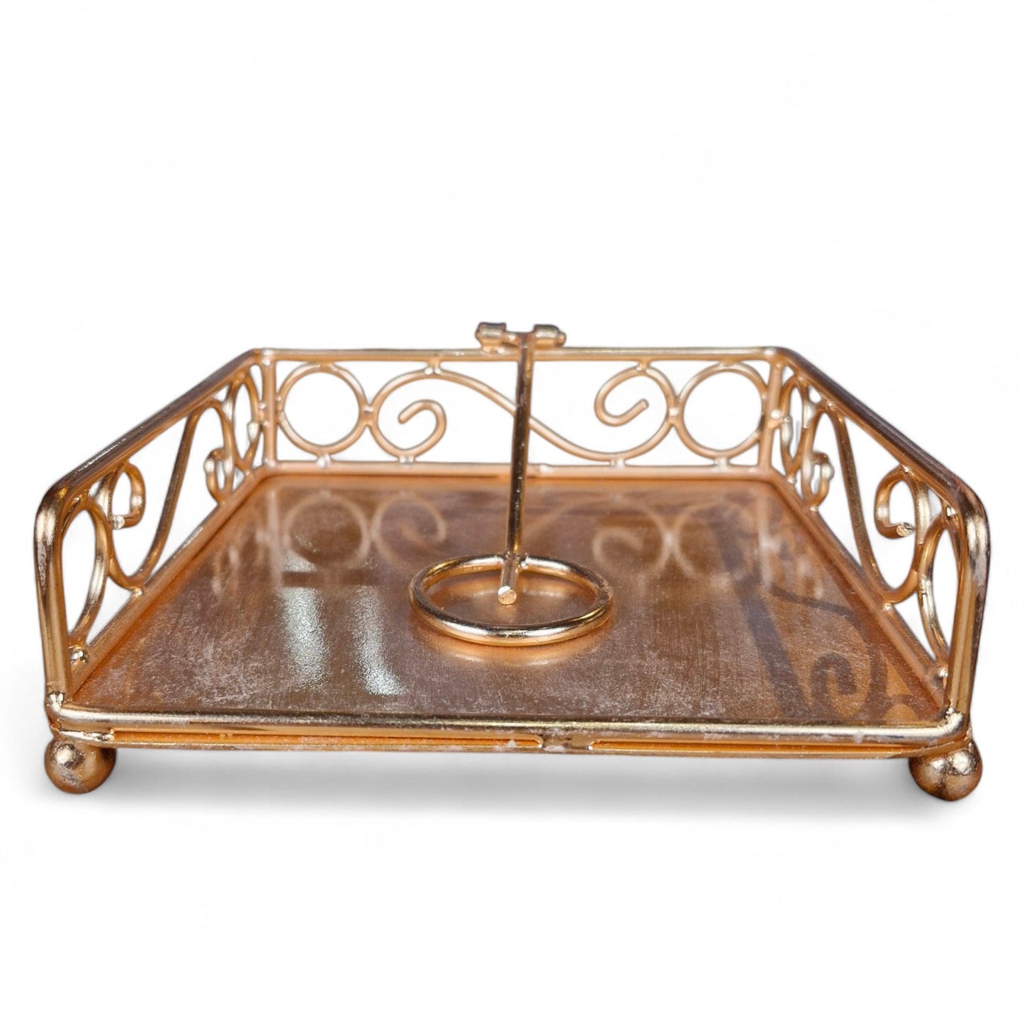 Classic Charm Copper Napkin Holder - Elegant Tabletop Accessory for Dining and Entertaining