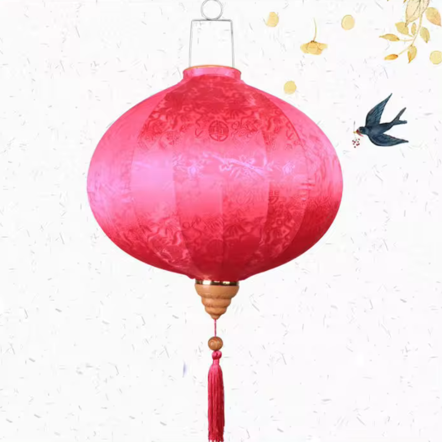 40cm,pink  circular Silk Lantern