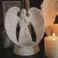 Nordic Pure white wing prayer angel incense candle holder decor wedding resin crafts maria candlestick