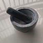 Engraved Black Granite Natural Marble Stone Mortar and Pestle Set Marble Hand Ginger Garlic Press Crusher Chopper small