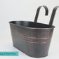 Galvanized Hanging Flower Pot With Removable Hooks