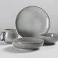 Simply Grey Ceramic Dinner and Breakfast Plate Set of 4, Sustainable and Stocked, AB Grade Dinnerware for Home, Desk, Hotel, and Restaurant Use, Round Shape, 30x30x13 cm Package, 3 kg Total Weight