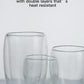 Bullet Glass doubled walled cups 250ml