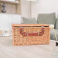 Wicker Picnic Basket for Two Person - Multifunctional Storage, Sustainable Plant Fiber, Natural Color