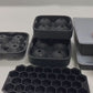 Custom Eco-friendly 37 grids round silicone ice cube tray mold with lid ice ball Maker Black