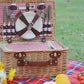 Wicker Picnic Basket for Four Person - Multifunctional Storage, Sustainable Plant Fiber Material