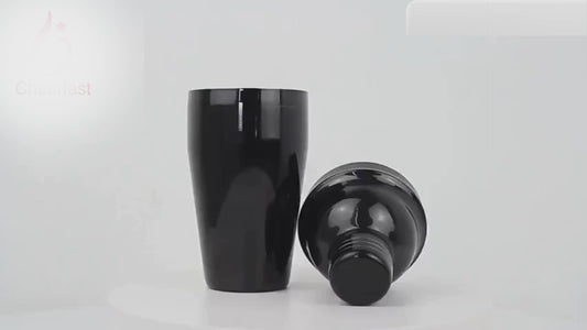 Sleek Matt Black 550ml Cocktail Shaker - Premium 304 Stainless Steel, Durable & Sustainable Bar Tool