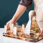 300ml hexagonal glass – stylish and unique design with a distinctive hexagonal shape, perfect for serving beverages like water, juice, or cocktails, made from durable glass, ideal for home, bars, or special occasions.