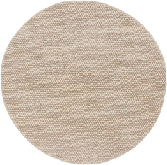 MEERUT Round White/Natural Rug 60x90cm – Handcrafted Cotton Area Rug, Minimalist Boho Style, Lightweight & Durable, Perfect for Living Room, Bedroom, or Nursery – Easy to Clean and Maintain