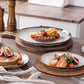 Elegant Color-Glazed Porcelain Royal plate - Classic Ceramic Plates - Premium Party Tableware for Dining & Entertaining