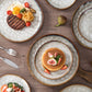 Elegant Color-Glazed Porcelain Royal plate - Classic Ceramic Plates - Premium Party Tableware for Dining & Entertaining