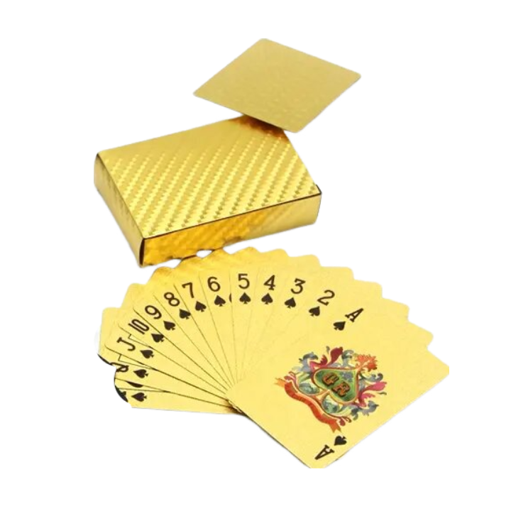 Gold Playing Cards - Premium Plastic, Gold Silver Black, Entertainment Deck