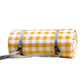 Yellow/White Grid Pattern 200x200cm Camping Mat - Waterproof Foam+Fleece, Cotton, Outdoor Use