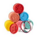 Set of 6 Silicone Cookie Stamps - Sustainable, Lightweight, Silicone Rubber Stamp Set