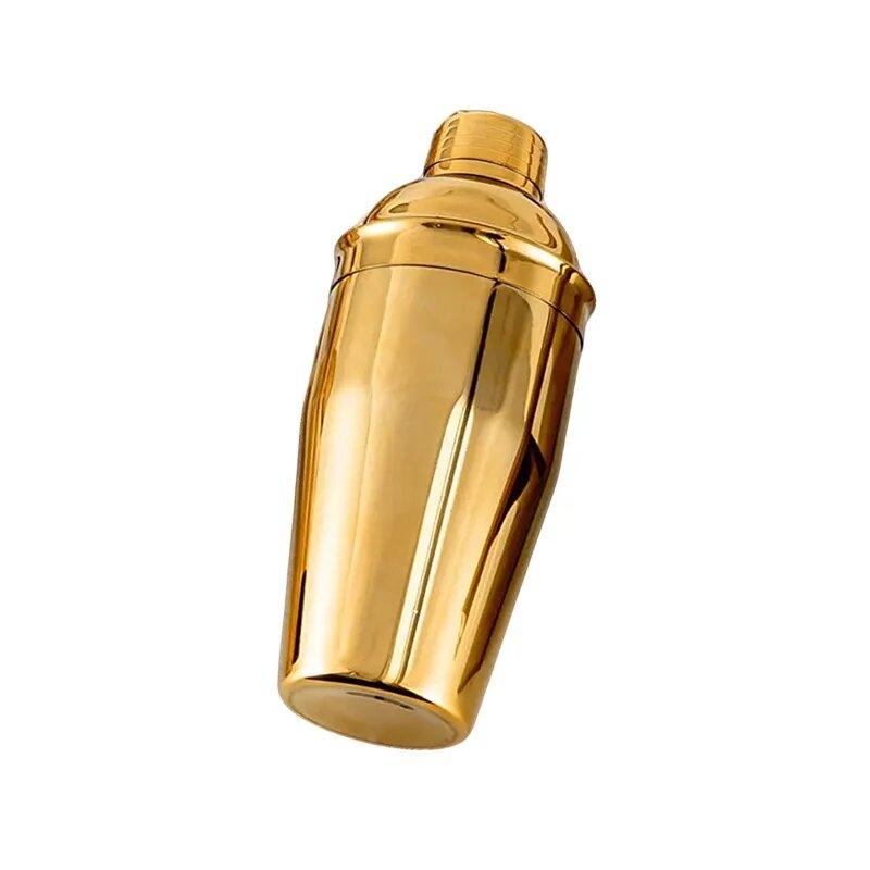 Luxurious Matt Gold 550ml Cocktail Shaker - Premium 304 Stainless Steel, Durable & Sustainable Bar Tool