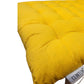 Luxurious Solid Square Chair Pad 40x40x5cm - 100% Cotton Yellow Cushion for Comfort and Style