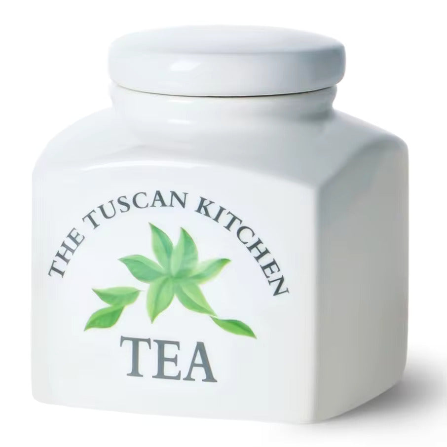 Tuscan Kitchen Porcelain Square 500ml Tea Cannister
